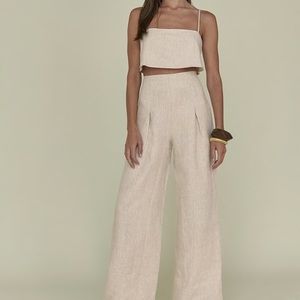 Reformation Cleo Linen Two Piece Size 4 BRAND NEW